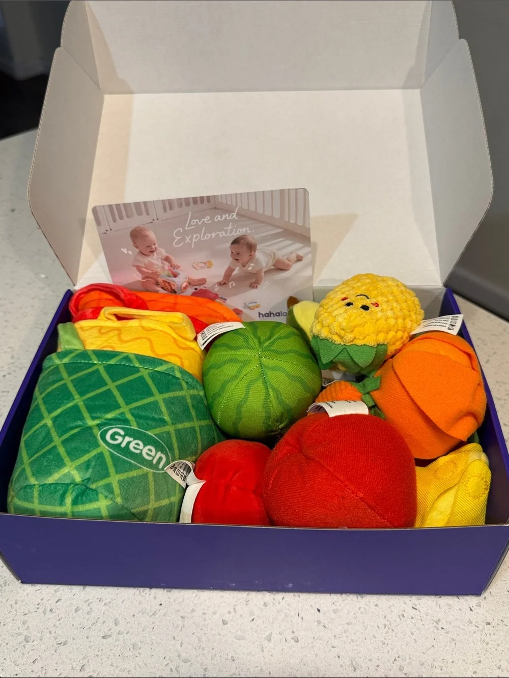 Plush Fruit & Veggie Toy Set - Assorted Red, Orange, Yellow, Green